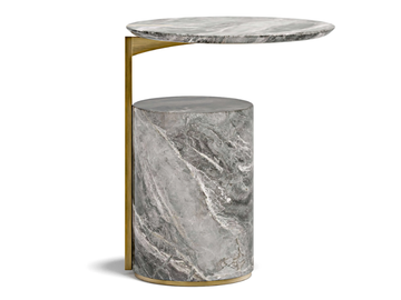 HUGO - Round marble high side table by Capital Collection - view 2